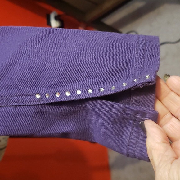 real comfort By Chadwick's Vintage Jean Jacket with Embellished Crystals - Picture 3 of 7